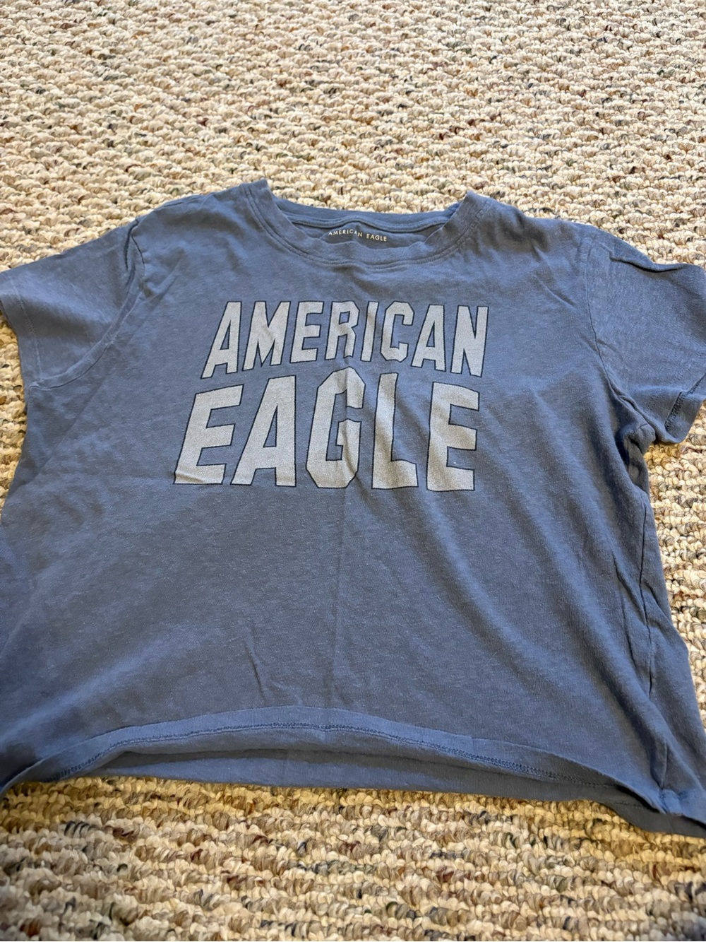 American Eagle Outfitters Kids Slate Blue Graphic Tee